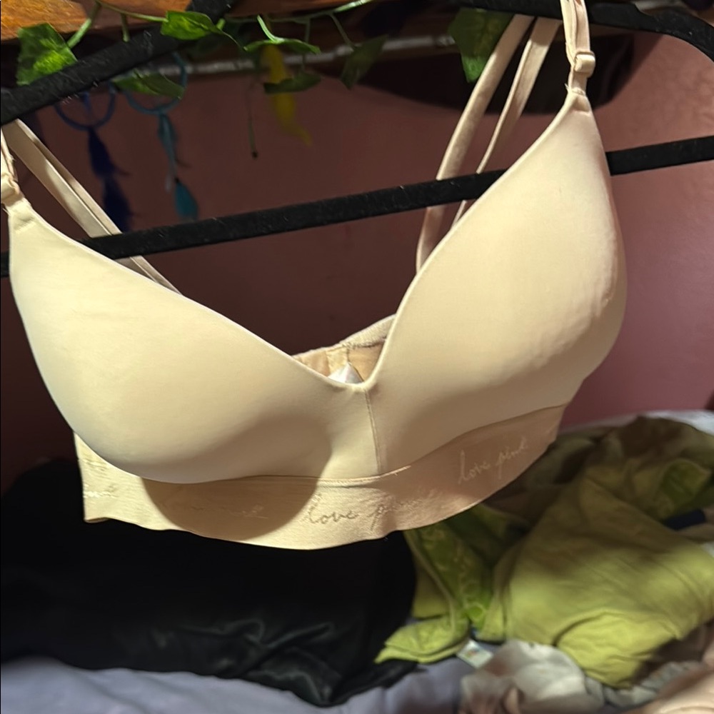 PINK Victoria's Secret Women's Cream Bralette